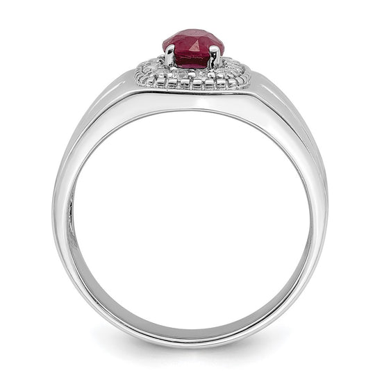 Sterling Silver Men's Gemstone Ring