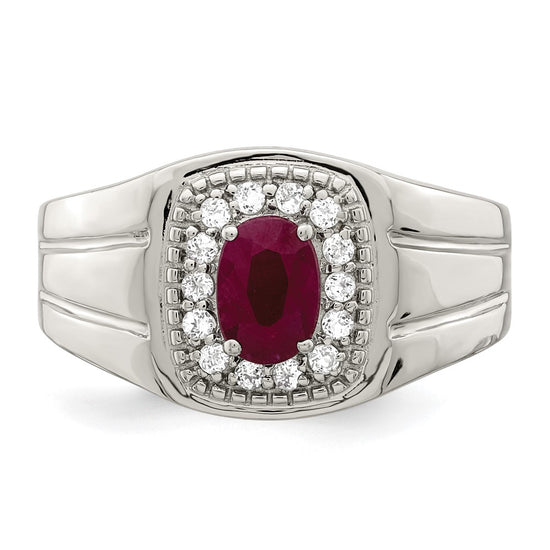 Sterling Silver Men's Gemstone Ring