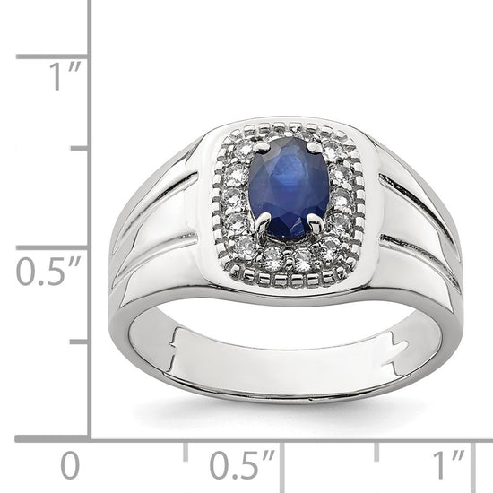 Sterling Silver Men's Gemstone Ring