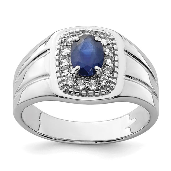 Sterling Silver Men's Gemstone Ring