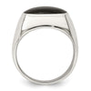 Sterling Silver Polished Black Onyx Ring