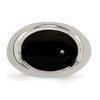 Sterling Silver Polished Black Onyx Ring