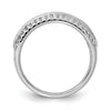 Prizma Sterling Silver Rhodium-plated Channel-Set Colorful and White CZ Ring