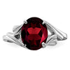Sterling Silver Oval Gemstone Rings