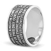 AMEN Sterling Silver Rhodium-plated Size 13 Lord's Prayer Ring