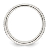 Sterling Silver Polished Oxidized Patterned Men's Ring