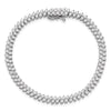 Sterling Shimmer Sterling Silver Rhodium-plated CZ 138 Stone 7 inch Bracelet