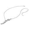 Sterling Shimmer Sterling Silver Rhodium-plated CZ 178 Stone 16 inch with 2 inch extender Circle Drop Necklace