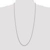 Sterling Silver Rhodium-plated 2.5mm Round Spiga Chain