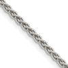 Sterling Silver Rhodium-plated 2.5mm Round Spiga Chain