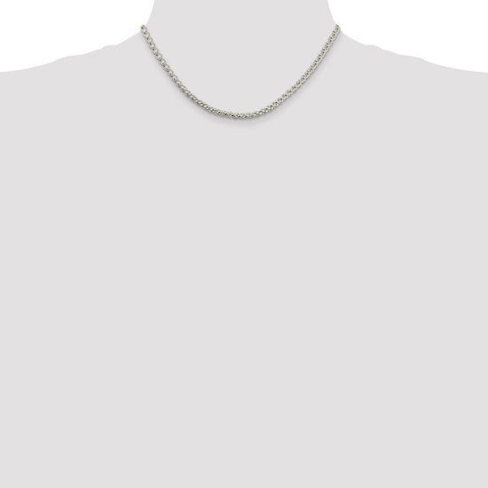 Sterling Silver 4mm Round Spiga Chain
