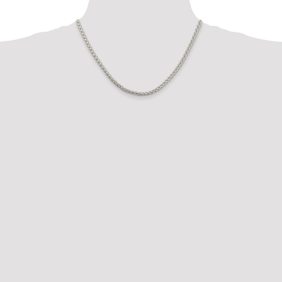 Sterling Silver 4mm Round Spiga Chain