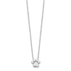 Sterling Silver RH-plated Paw Print w/2 in ext. Post Earring Necklace Set