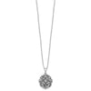 Sentimental Expressions Sterling Silver Rhodium-plated Antiqued Circle Remembrance Ash Holder 18 Inch Necklace