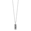 Sentimental Expressions Sterling Silver Rhodium-plated Antiqued Cylinder Remembrance Ash Holder 18 Inch Necklace