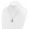 Sentimental Expressions Sterling Silver Rhodium-plated Antiqued Cylinder Remembrance Ash Holder 18 Inch Necklace