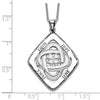 Sentimental Expressions Sterling Silver Rhodium-plated Antiqued Family Blessings 18in Necklace