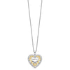 Sentimental Expressions Sterling Silver Gold-plated Mother 18 Inch Heart Necklace