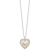 Sentimental Expressions Sterling Silver Gold-plated Grandma 18in Heart Necklace
