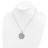Sentimental Expressions Sterling Silver Rhodium-plated Antiqued Knitted Together By Love 18in Necklace