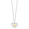 Sentimental Expressions Sterling Silver Gold-plated CZ To Have And To Hold 18in Necklace