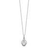 Sentimental Expressions Sterling Silver Rhodium-plated CZ Tear Of Strength Ash Holder 18 Inch Necklace