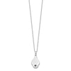 Sentimental Expressions Sterling Silver Rhodium-plated CZ Tear Of Strength Ash Holder 18 Inch Necklace