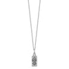 Sentimental Expressions Sterling Silver Rhodium-plated Antiqued Rectangle Box Cross Ash Holder 18 Inch Necklace