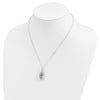 Sentimental Expressions Sterling Silver Rhodium-plated Antiqued Rectangle Box Cross Ash Holder 18 Inch Necklace