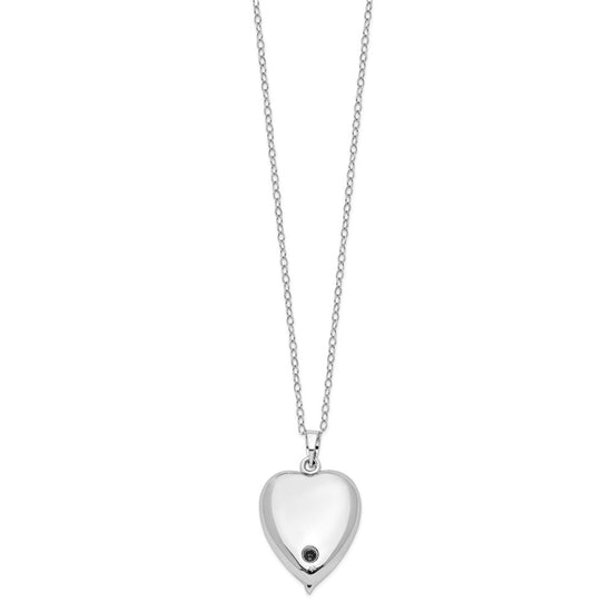 Sentimental Expressions Sterling Silver Rhodium-plated Forever My Baby Ash Holder 18 Inch Necklace