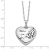 Sentimental Expressions Sterling Silver Rhodium-plated and Antiqued Mother of an Angel Heart Ash Holder 18 Inch Necklace