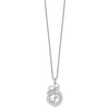 Sentimental Expressions Sterling Silver Rhodium-plated CZ Family of 3 Gathering 18in. Necklace