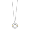 Sentimental Expressions Sterling Silver Gold-plated Antiqued CZ I Love You More 18in. Necklace