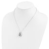 Sentimental Expressions Sterling Silver Rhodium-plated Antiqued Teardrop Ash Holder 18 Inch Necklace