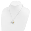 Sentimental Expressions Sterling Silver Rhodium-plated Antiqued Gold-tone Accent Until We Meet Again Heart Ash Holder 18 Inch Necklace