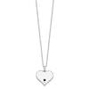 Sentimental Expressions Sterling Silver Rhodium-plated Antiqued Black Paw In Heart Ash Holder 18 Inch Necklace
