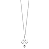 Sentimental Expressions Sterling Silver Rhodium-plated Matted Cross Ash Holder 18 Inch Necklace