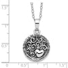 Sentimental Expressions Sterling Silver  Antiqued In My Heart Ash Holder 18 Inch Necklace