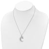 Sentimental Expressions Sterling Silver Rhodium-plated CZ Antiqued Family Of Stars 18 Inch Necklace