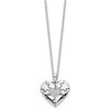 Sentimental Expressions Sterling Silver Rhodium-plated CZ Antiqued Love You To Pieces 18in Necklace
