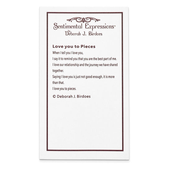 Sentimental Expressions Sterling Silver Rhodium-plated CZ Antiqued Love You To Pieces 18in Necklace