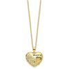 Sentimental Expressions Sterling Silver Gold-tone CZ Heart of Gold 18in Necklace