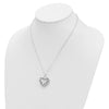 Sentimental Expressions Sterling Silver Rhodium-plated Antiqued Love Never Ends Pet Ash Holder 18 Inch Necklace