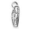 Sentimental Expressions Sterling Silver Rhodium-plated Antiqued Love Never Ends Pet Ash Holder 18 Inch Necklace