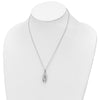 Sentimental Expressions Sterling Silver Rhodium-plated Scrolled Hearts Ash Holder 18 Inch Necklace