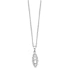 Sentimental Expressions Sterling Silver Rhodium-plated Beaded Bulb Shaped Ash Holder 18 Inch Necklace