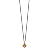 Shey Couture Sterling Silver with 14K Accent 18 Inch Antiqued Cushion Citrine Necklace