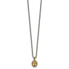 Shey Couture Sterling Silver with 14K Accent 18 Inch Antiqued Oval Citrine Necklace