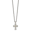 Shey Couture Sterling Silver with 14K Accent 18 Inch Diamond Cross Necklace