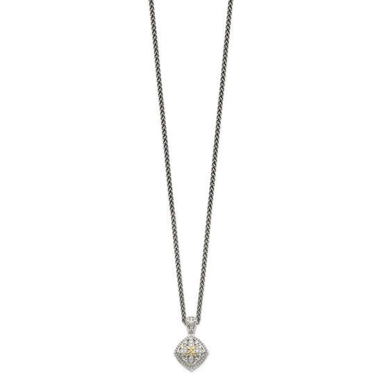 Shey Couture Sterling Silver with 14K Accent 18 Inch Diamond Necklace